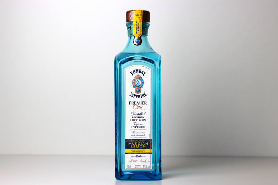Bombay Sapphire Premier Cru Murcian Lemon Gin 70cl/700ml with Personalised Engraved Message, 47% ABV
